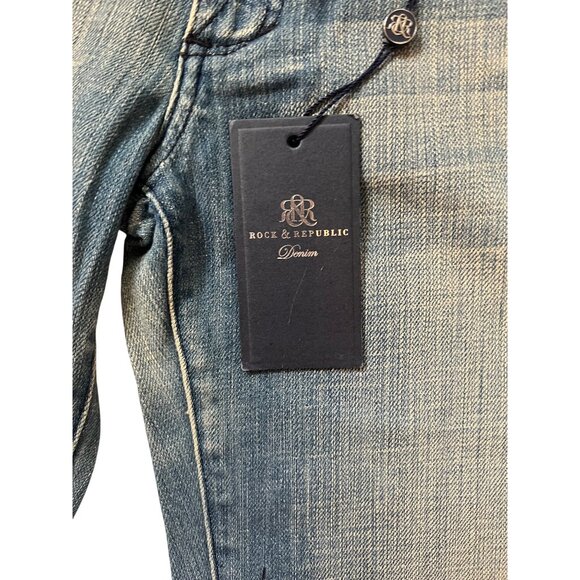 Rock & Republic Low Rise Bootcut Blue Denim Jeans Women's Size 25 NWT - Picture 3 of 7
